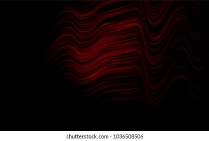 Dark Red vector template with lines, ovals. An elegant bright illustration with gradient. Textured wave pattern for backgrounds.