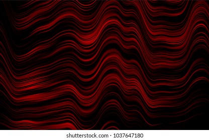 Dark Red vector template with lines, ovals. Colorful illustration in abstract marble style with gradient. The best blurred design for your business.