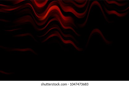Dark Red vector template with lines, ovals. Modern gradient abstract illustration with bandy lines. A new texture for your  ad, booklets, leaflets.