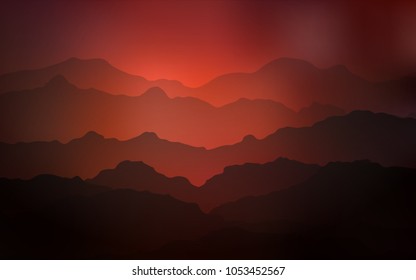 Dark Red vector template with lines, ovals. A sample with blurred bubble shapes. New composition for your brand book.