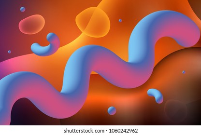 Dark Red vector template with lines, ovals. Shining illustration, which consist of blurred lines, circles. Pattern for your business design.