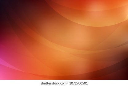 Dark Red vector template with lines, ovals. Glitter abstract illustration with wry lines. Textured wave pattern for backgrounds.