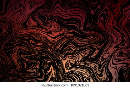 Dark Red vector template with lines, ovals. A completely new color illustration in marble style. The best blurred design for your business.