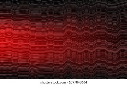 Dark Red vector template with lines, ovals. A completely new color illustration in marble style. Pattern for your business design.