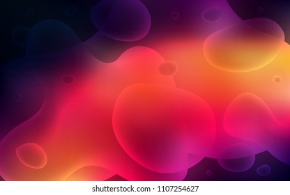 Dark Red vector template with lines, ovals. A completely new color illustration in memphis style. The best blurred design for your business.