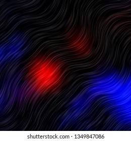 Dark Red vector template with lines. Colorful abstract illustration with gradient curves. Design for your business promotion.