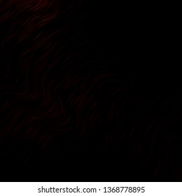 Dark Red vector template with lines. Colorful abstract illustration with gradient curves. Pattern for booklets, leaflets.