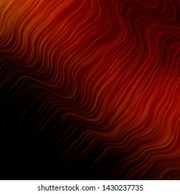 Dark Red vector template with lines. Colorful illustration, which consists of curves. Pattern for commercials, ads.