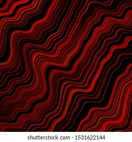 Dark Red vector template with lines. An elegant bright illustration with gradient. Colorful wave pattern for your design.