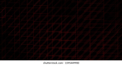 Dark Red vector template with lines. Gradient illustration with straight lines in abstract style. Pattern for ads, commercials.