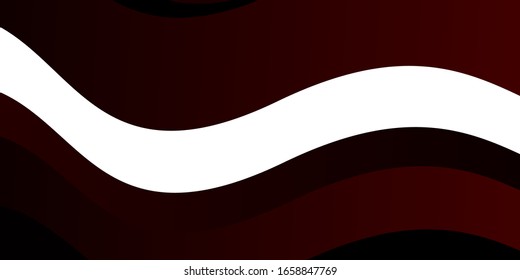 Dark Red vector template with lines. Bright sample with colorful bent lines, shapes. Pattern for booklets, leaflets.