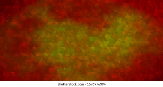 Dark Red vector template with lines, triangles. Gradient triangles in abstract style on simple form. Best design for posters, banners.
