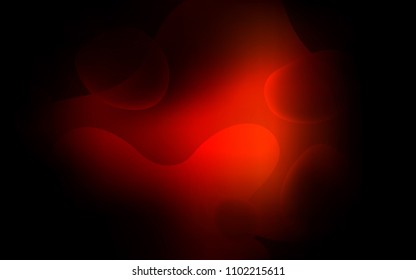 Dark Red vector template with liquid shapes. Creative illustration in halftone memphis style with gradient. Pattern for your business design.