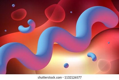 Dark Red vector template with liquid shapes. Colorful illustration in abstract memphis style with gradient. Memphis design for your web site.