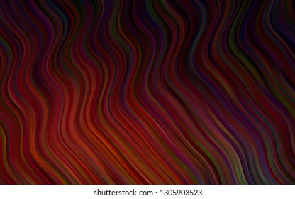 Dark Red vector template with liquid shapes. Glitter abstract illustration with wry lines. Pattern for your business design.