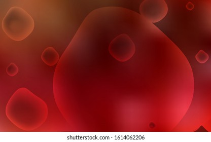 Dark Red vector template with liquid shapes. Creative illustration in halftone memphis style with gradient. Brand-new design for your ads, poster, banner.