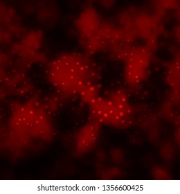 Dark Red vector template with neon stars. Colorful illustration with abstract gradient stars. Pattern for wrapping gifts.