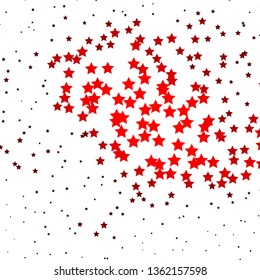 Dark Red vector template with neon stars. Modern geometric abstract illustration with stars. Best design for your ad, poster, banner.