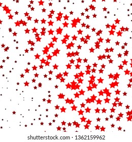 Dark Red vector template with neon stars. Decorative illustration with stars on abstract template. Design for your business promotion.