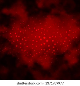 Dark Red vector template with neon stars. Modern geometric abstract illustration with stars. Pattern for websites, landing pages.