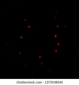 Dark Red vector template with neon stars. Decorative illustration with stars on abstract template. Pattern for websites, landing pages.