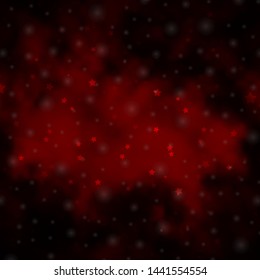 Dark Red vector template with neon stars. Modern geometric abstract illustration with stars. Pattern for websites, landing pages.