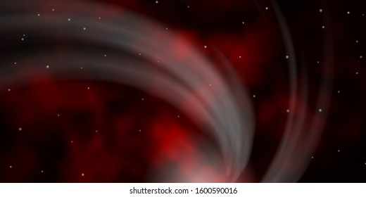 Dark Red vector template with neon stars. Blur decorative design in simple style with stars. Design for your business promotion.