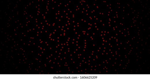 Dark Red vector template with neon stars. Decorative illustration with stars on abstract template. Pattern for websites, landing pages.