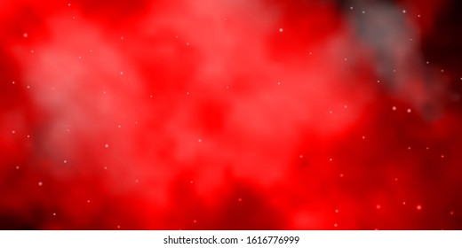 Dark Red vector template with neon stars. Colorful illustration in abstract style with gradient stars. Pattern for new year ad, booklets.