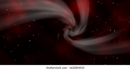 Dark Red vector template with neon stars. Shining colorful illustration with small and big stars. Best design for your ad, poster, banner.