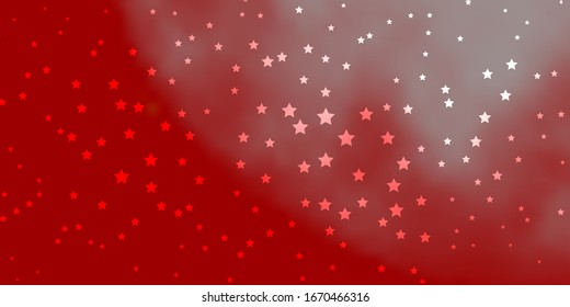 Dark Red vector template with neon stars. Colorful illustration with abstract gradient stars. Pattern for websites, landing pages.