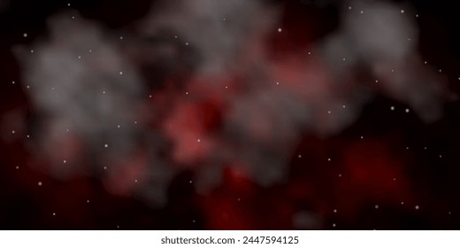 Dark Red vector template with neon stars. Shining colorful illustration with small and big stars. Theme for cell phones.