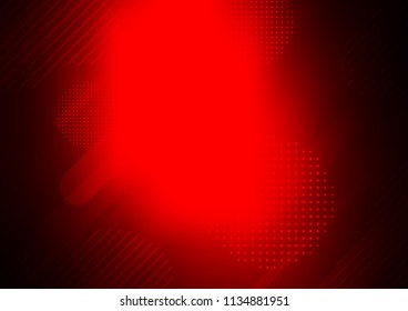 Dark Red vector template with repeated sticks, circles. Capsules on blurred abstract background with gradient dots. Smart design for your business advert.