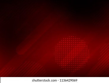 Dark Red vector template with repeated sticks, circles. Blurred decorative design in simple style with lines, circles. The template can be used as a background.