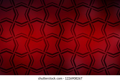 Dark Red vector template with repeated sticks. Lines on blurred abstract background with gradient. Template for your beautiful backgrounds.