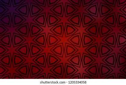 Dark Red vector template with sky stars. Modern geometrical abstract illustration with stars. Pattern for wrapping gifts.