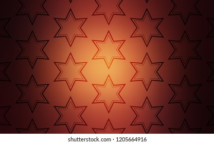 Dark Red vector template with sky stars. Modern geometrical abstract illustration with stars. Smart design for your business advert.