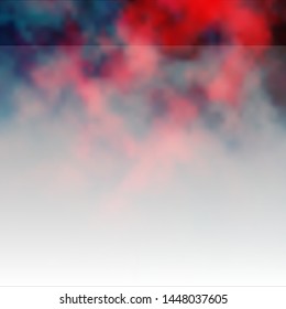 Dark Red vector template with sky, clouds. Gradient illustration with colorful sky, clouds. Pattern for your booklets, leaflets.