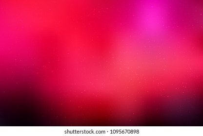 Dark Red vector template with space stars. Blurred decorative design in simple style with galaxy stars. Template for cosmic backgrounds.