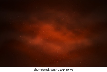 Dark Red vector template with space stars. Space stars on blurred abstract background with gradient. Smart design for your business advert.