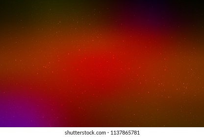 Dark Red vector template with space stars. Shining colored illustration with bright astronomical stars. Pattern for astronomy websites.