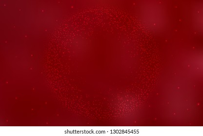 Dark Red vector template with space stars. Glitter abstract illustration with colorful cosmic stars. Pattern for astronomy websites.