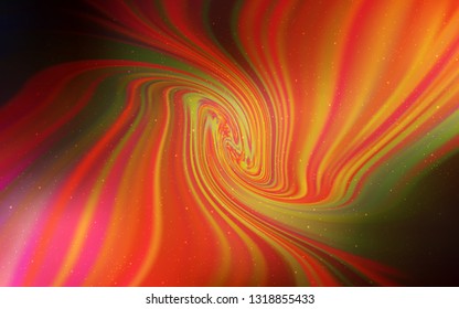 Dark Red vector template with space stars. Glitter abstract illustration with colorful cosmic stars. Pattern for astrology websites.