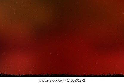 Dark Red vector template with space stars. Space stars on blurred abstract background with gradient. Best design for your ad, poster, banner.
