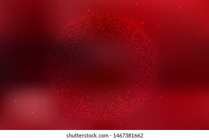 Dark Red vector template with space stars. Glitter abstract illustration with colorful cosmic stars. Smart design for your business advert.