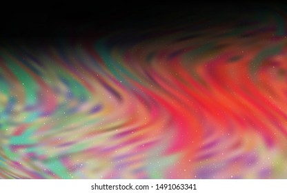 Dark Red vector template with space stars. Glitter abstract illustration with colorful cosmic stars. Smart design for your business advert.