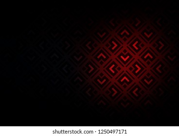 Dark Red vector template with sticks, squares. Colorful illustration with lines, cubes on abstract template. Pattern for business booklets, leaflets.
