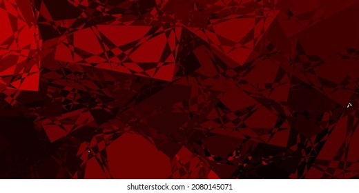 Plantilla de vector rojo oscuro con formas triangulares. Magnífica ilustración abstracta con formas triangulares, formas. Diseño para sus fondos de escritorio.