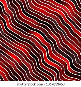 Dark Red vector template with wry lines. Illustration in halftone style with gradient curves. Pattern for busines booklets, leaflets