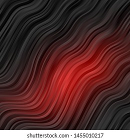 Dark Red vector template with wry lines. Abstract gradient illustration with wry lines. Template for your UI design.